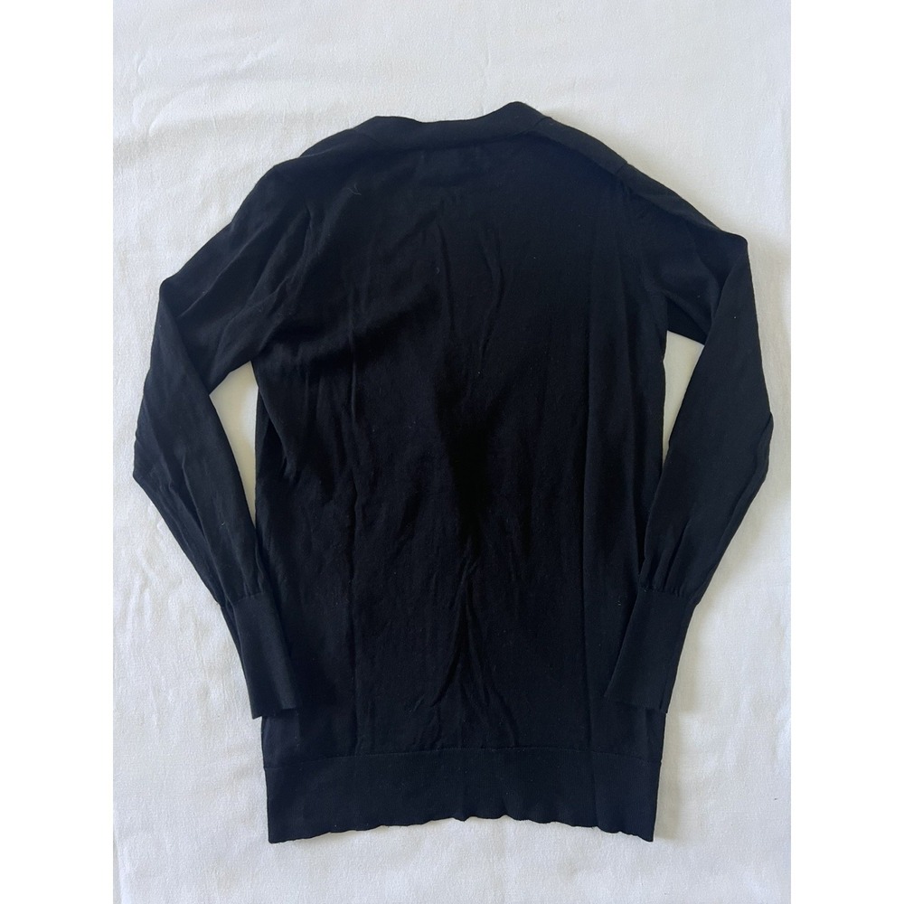 Banana Republic 100% Fine Merino Wool Black Button Up Cardigan Sweater Size S - Picture 4 of 8